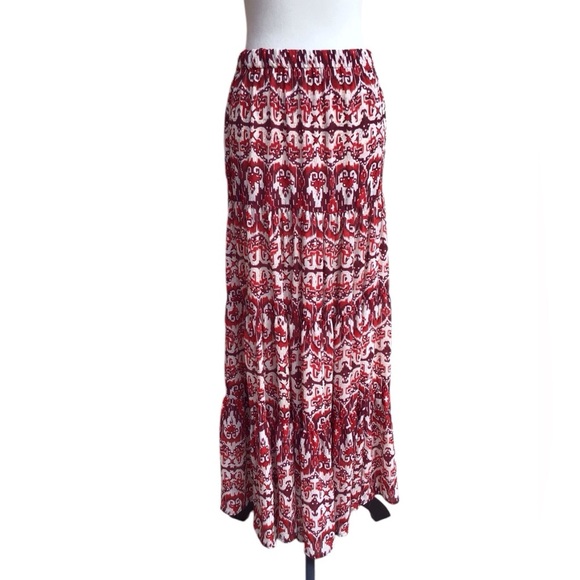 Planet Blue Blu Moon Almost Famous Boho Tiered Maxi Skirt Size Medium New - Picture 5 of 5